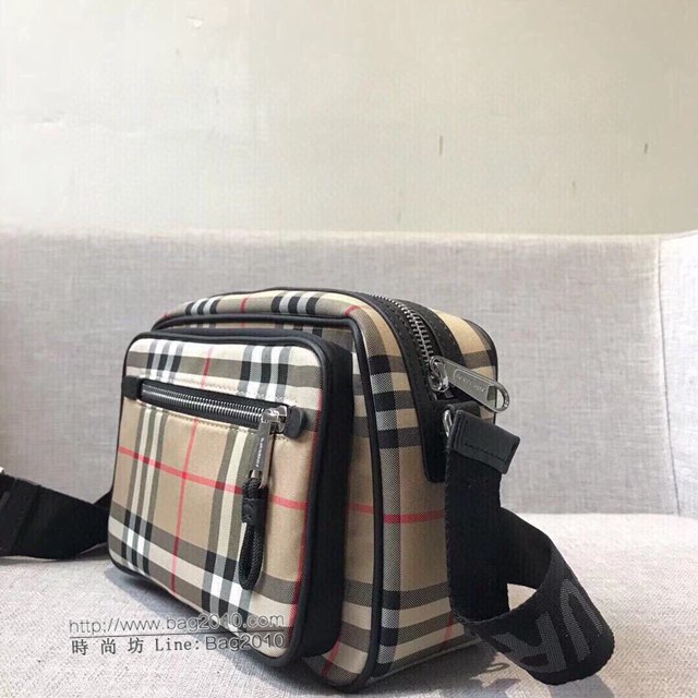 Burberry專櫃新款包包 巴寶莉新款格紋斜背包 吳亦凡同款相機包  db1122